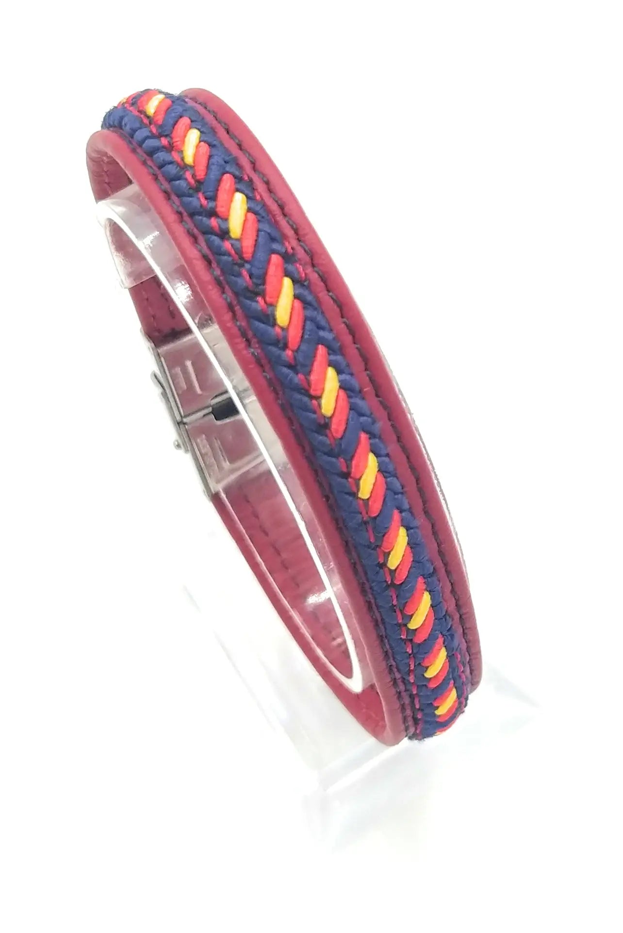 Comprar Pulsera España Trenzada espiga morada Bandera España La Flamenca de Borgoña Patricia Muñoz VOX