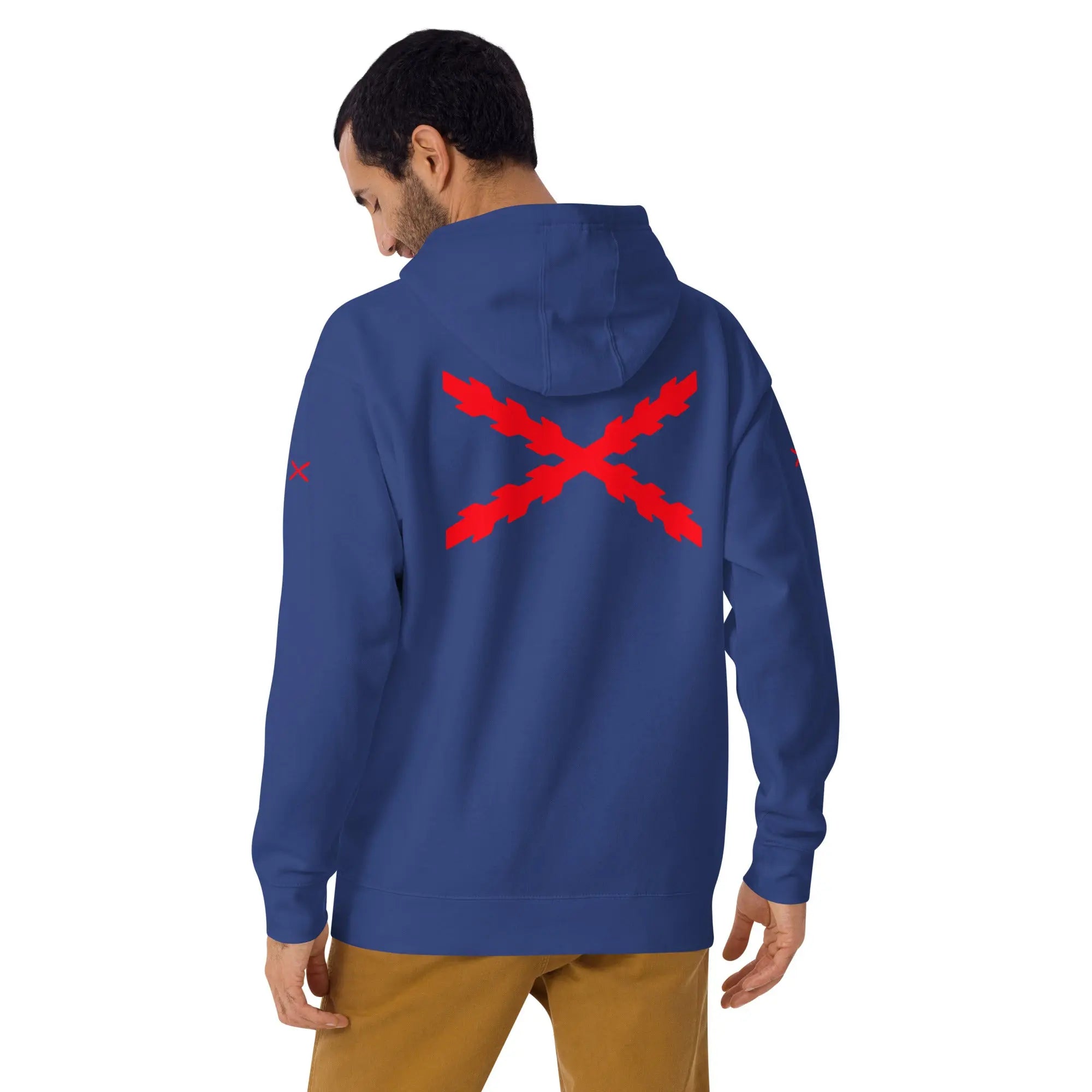 Comprar Sudadera Aspa de Borgoña capucha unisex Bandera España La Flamenca de Borgoña Patricia Muñoz VOX