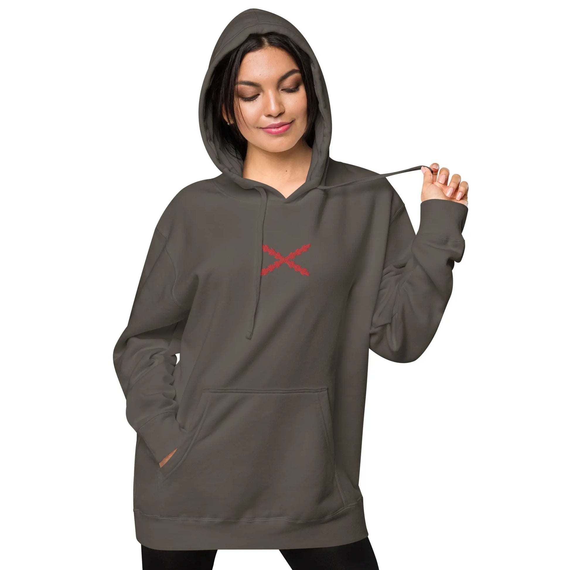 Comprar Sudadera Cruz de Borgoña con capucha Bandera España La Flamenca de Borgoña Patricia Muñoz VOX