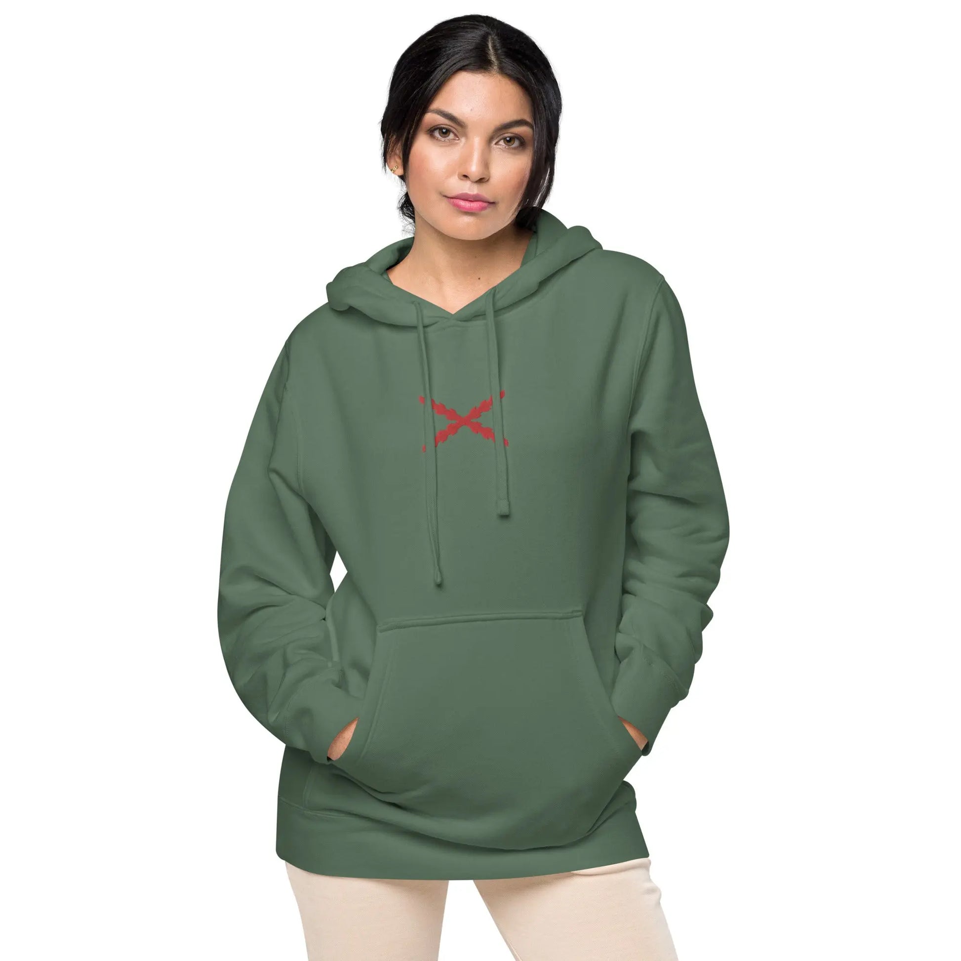 Comprar Sudadera Cruz de Borgoña con capucha Bandera España La Flamenca de Borgoña Patricia Muñoz VOX