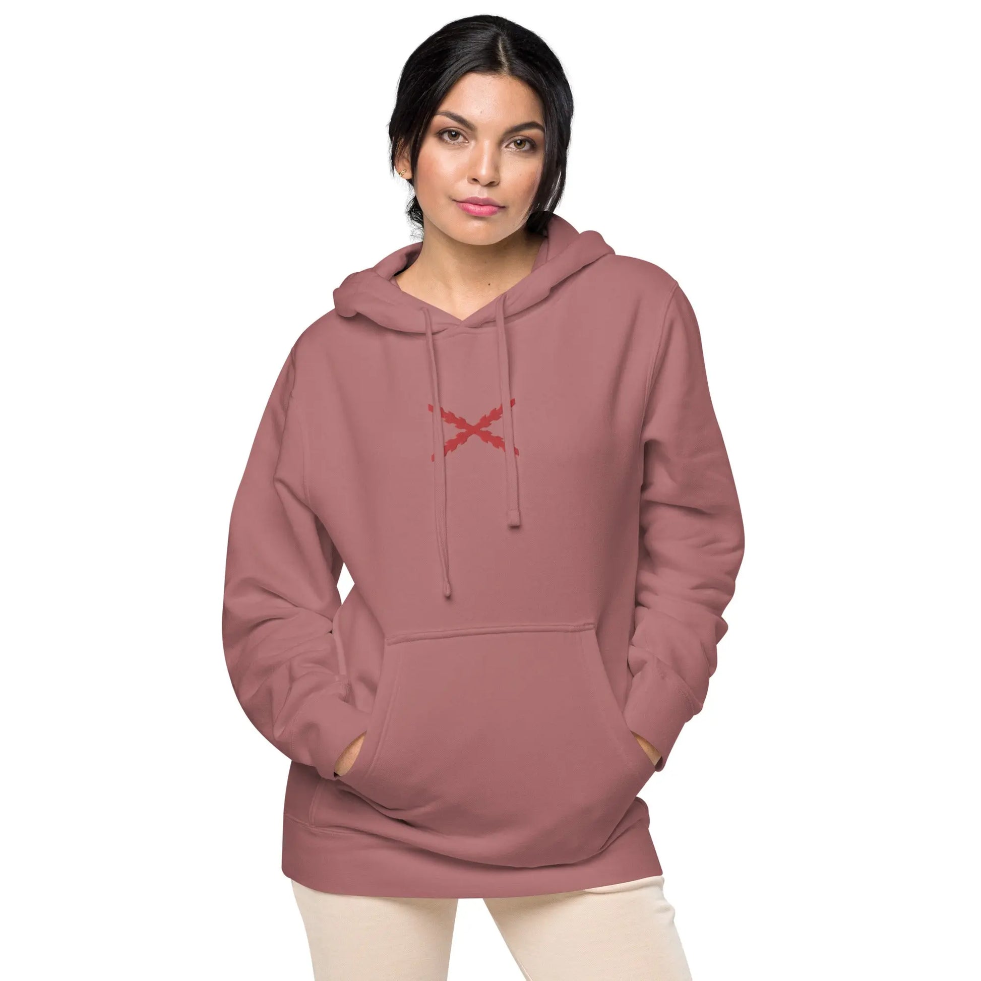 Comprar Sudadera Cruz de Borgoña con capucha Bandera España La Flamenca de Borgoña Patricia Muñoz VOX