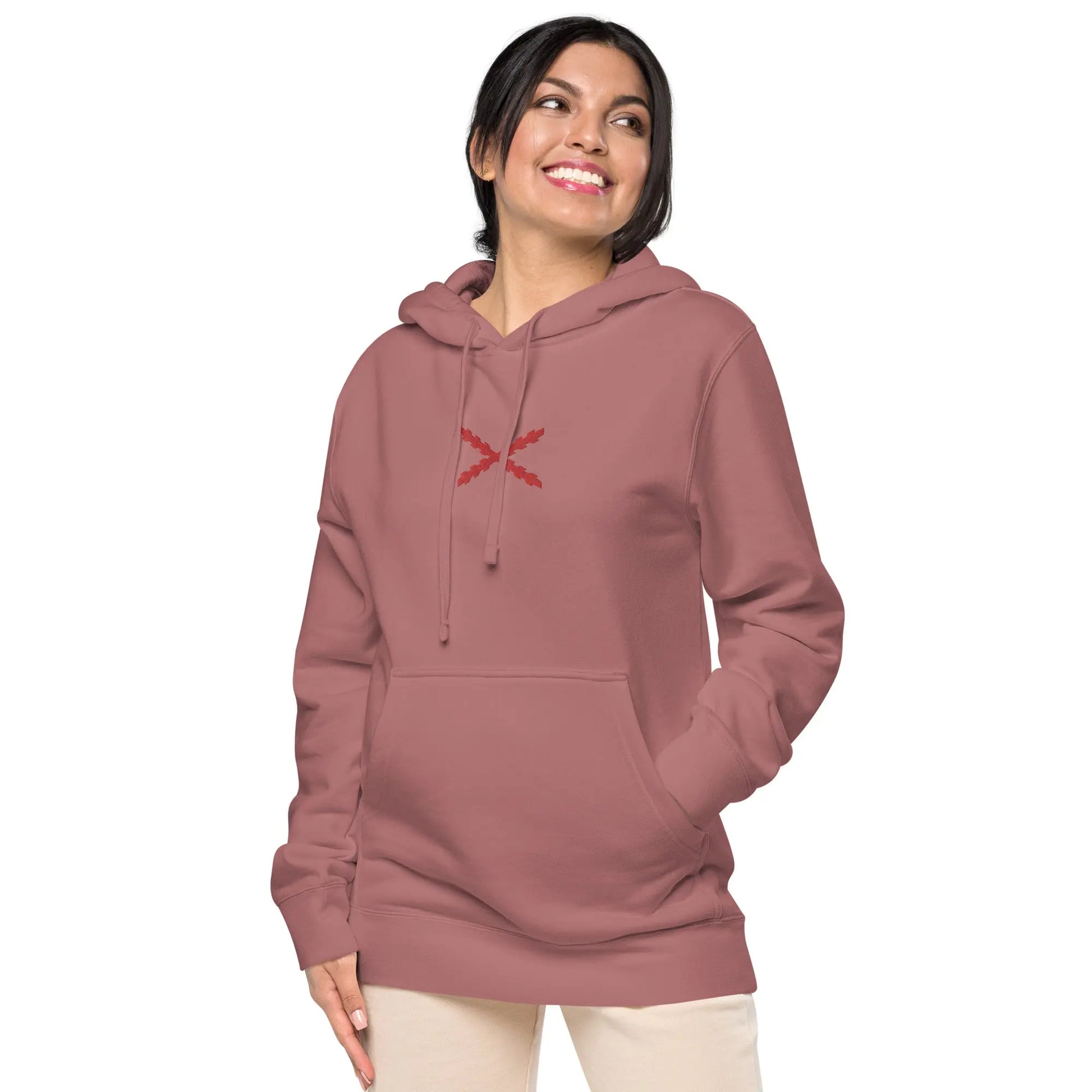Comprar Sudadera Cruz de Borgoña con capucha Bandera España La Flamenca de Borgoña Patricia Muñoz VOX