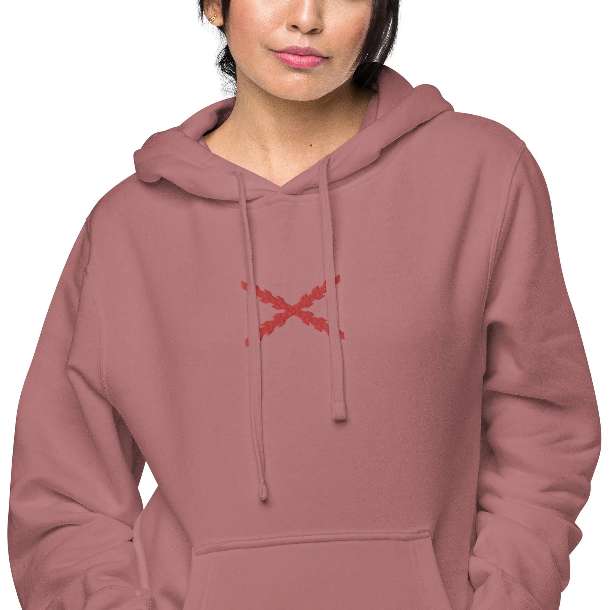 Comprar Sudadera Cruz de Borgoña con capucha Bandera España La Flamenca de Borgoña Patricia Muñoz VOX