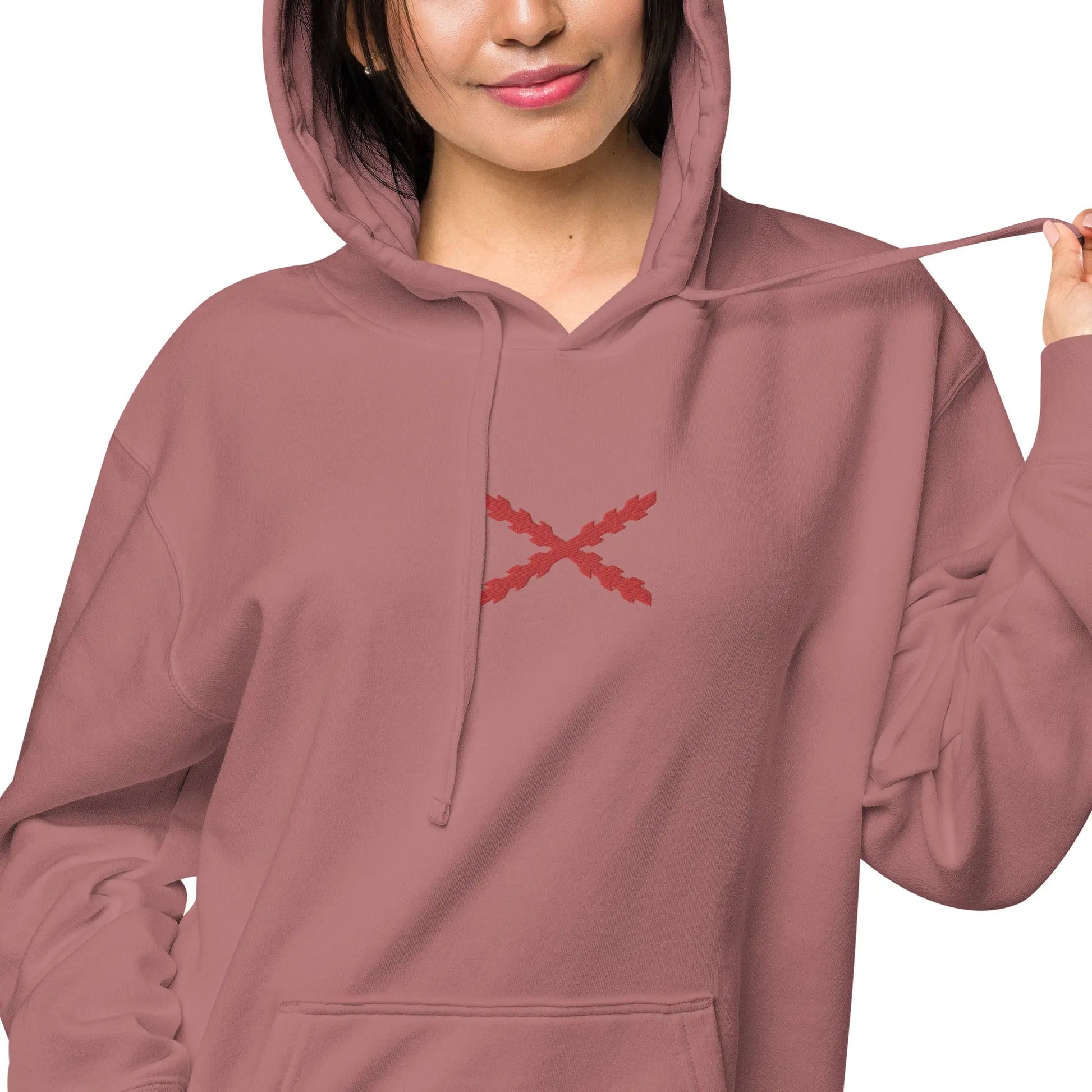 Comprar Sudadera Cruz de Borgoña con capucha Bandera España La Flamenca de Borgoña Patricia Muñoz VOX