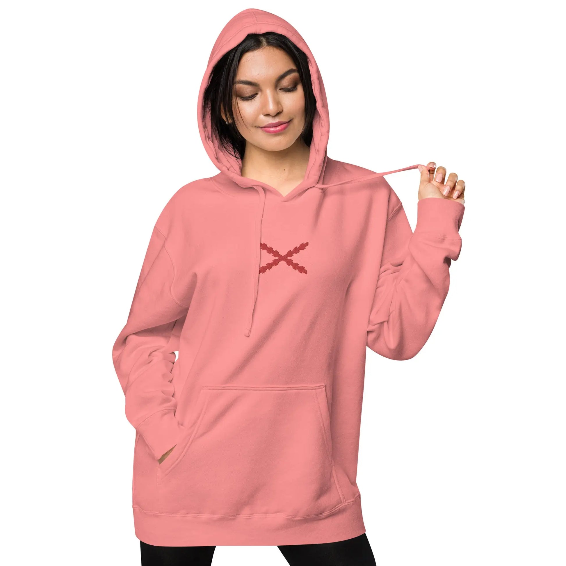 Comprar Sudadera Cruz de Borgoña con capucha Bandera España La Flamenca de Borgoña Patricia Muñoz VOX