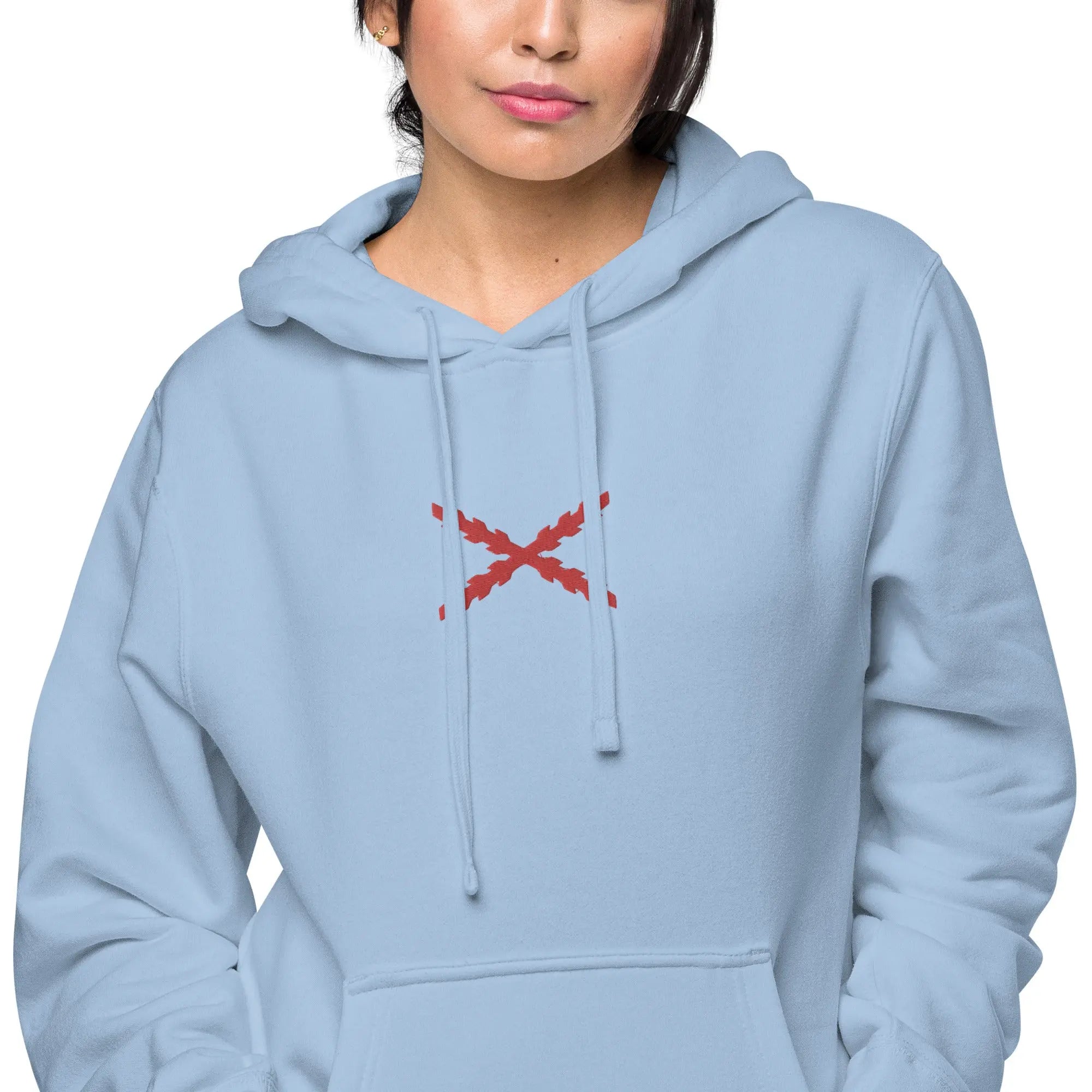 Comprar Sudadera Cruz de Borgoña con capucha Bandera España La Flamenca de Borgoña Patricia Muñoz VOX