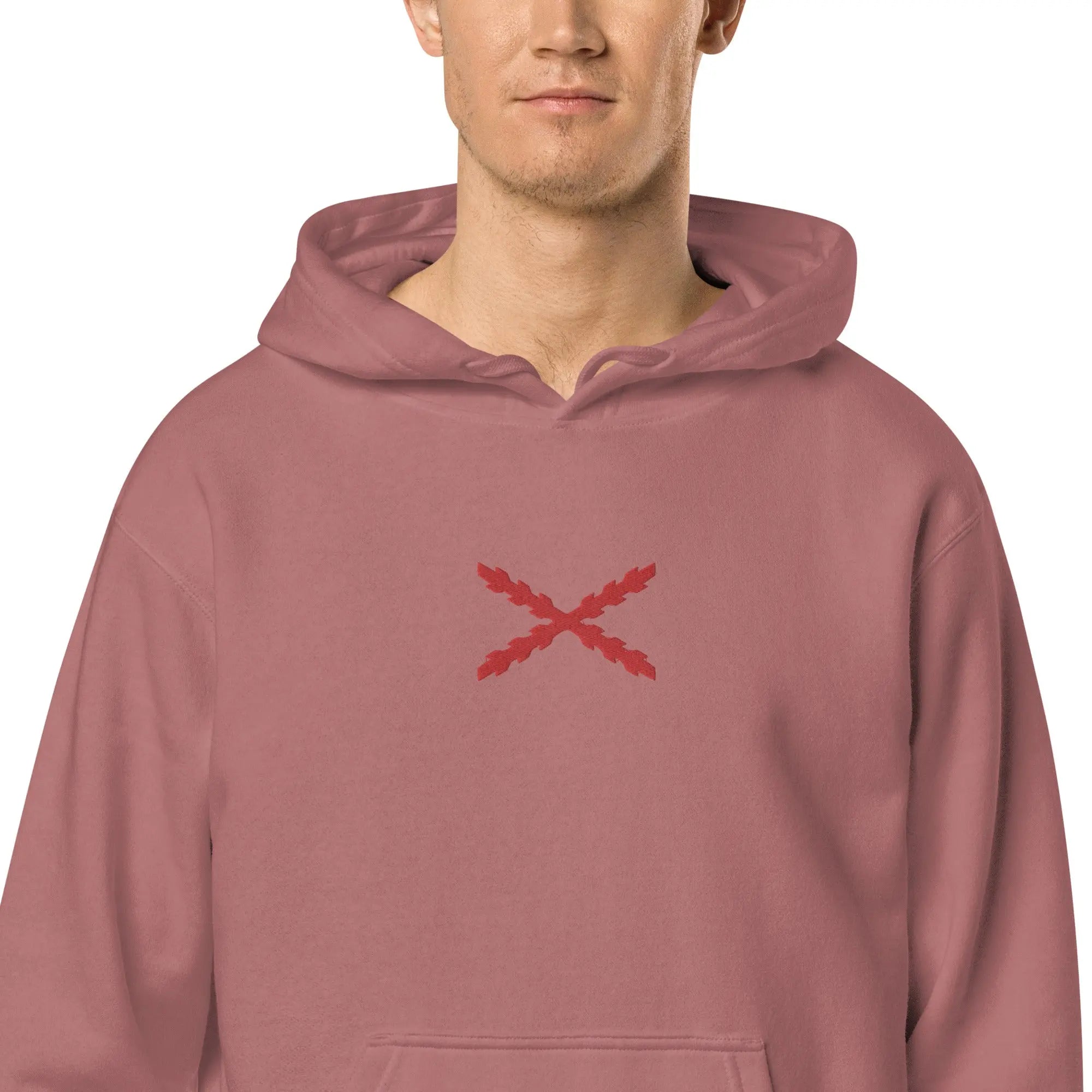 Comprar Sudadera Cruz de Borgoña con capucha unisex Bandera España La Flamenca de Borgoña Patricia Muñoz VOX