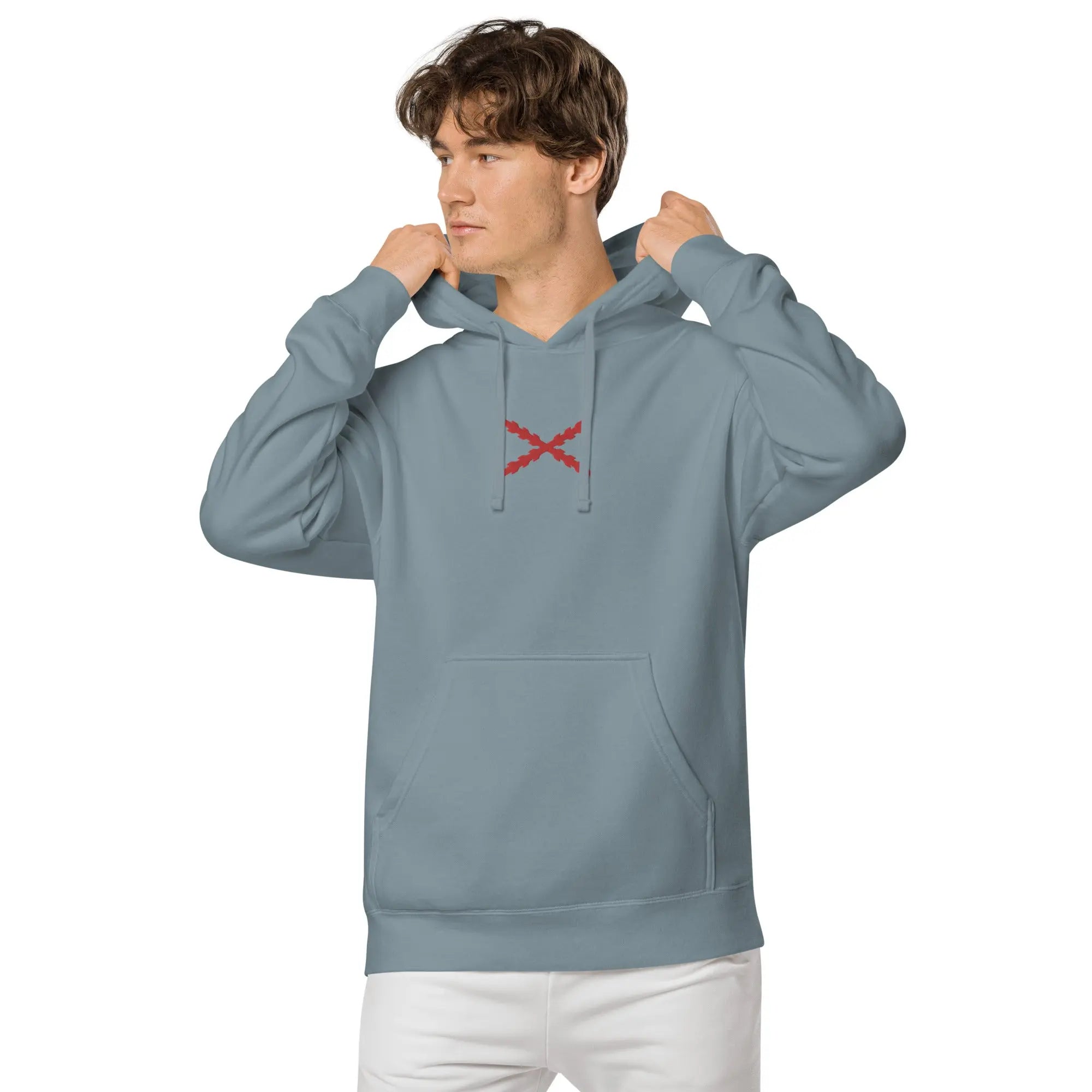 Comprar Sudadera Cruz de Borgoña con capucha unisex Bandera España La Flamenca de Borgoña Patricia Muñoz VOX