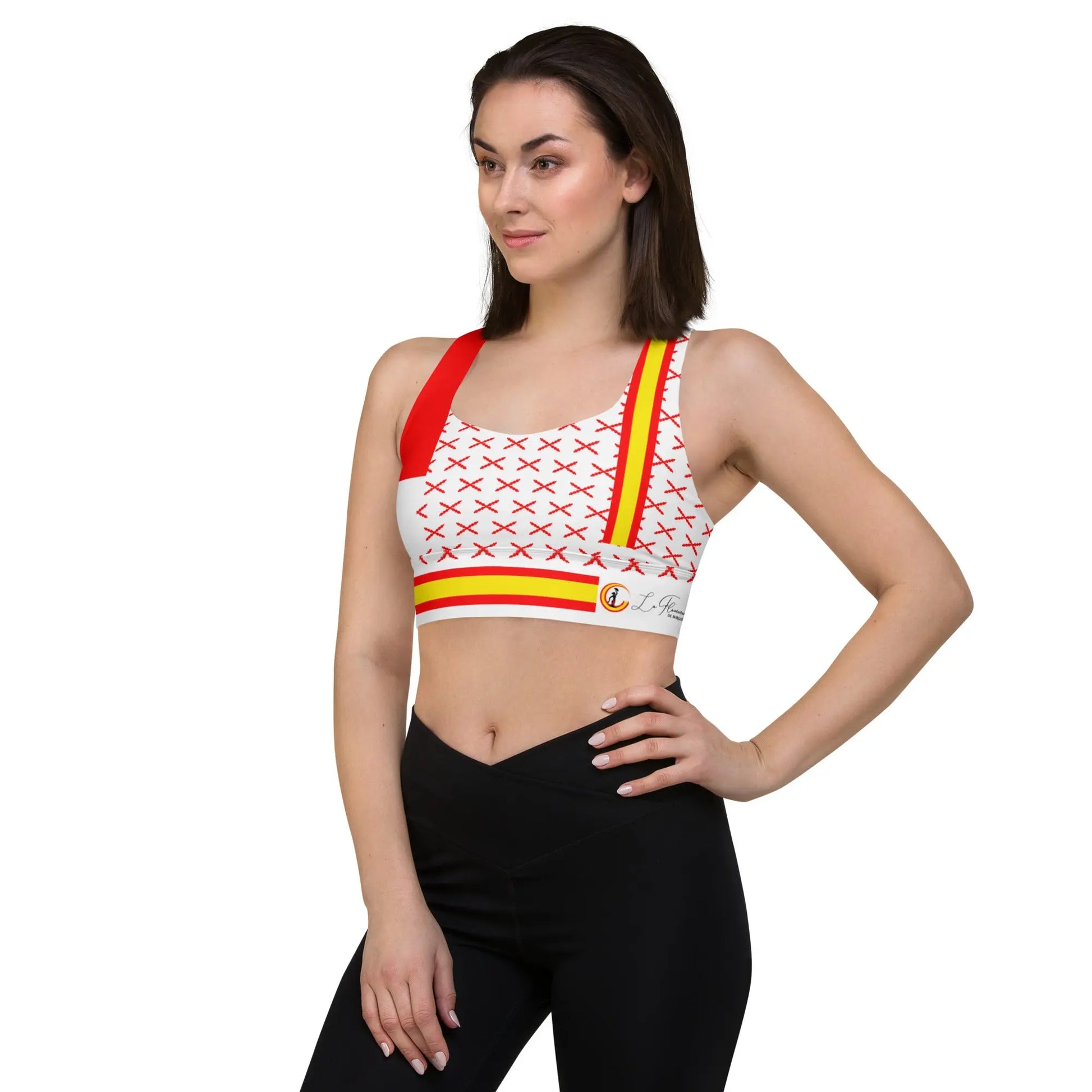 Comprar Sujetador deportivo Bandera España ancho Patchwork Bandera España La Flamenca de Borgoña Patricia Muñoz VOX